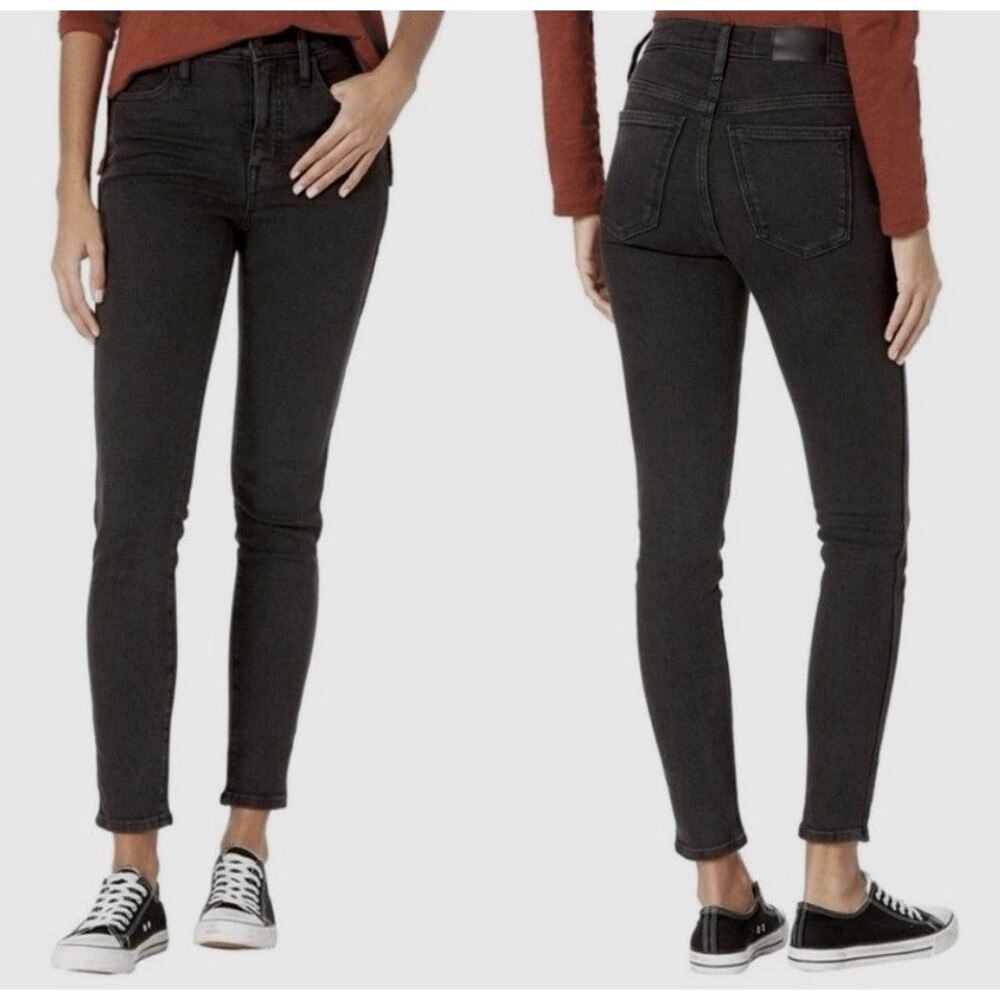 Madewell  10” High-Rise Skinny Women’s Size 26 Faded Black Wash Stretch Jeans